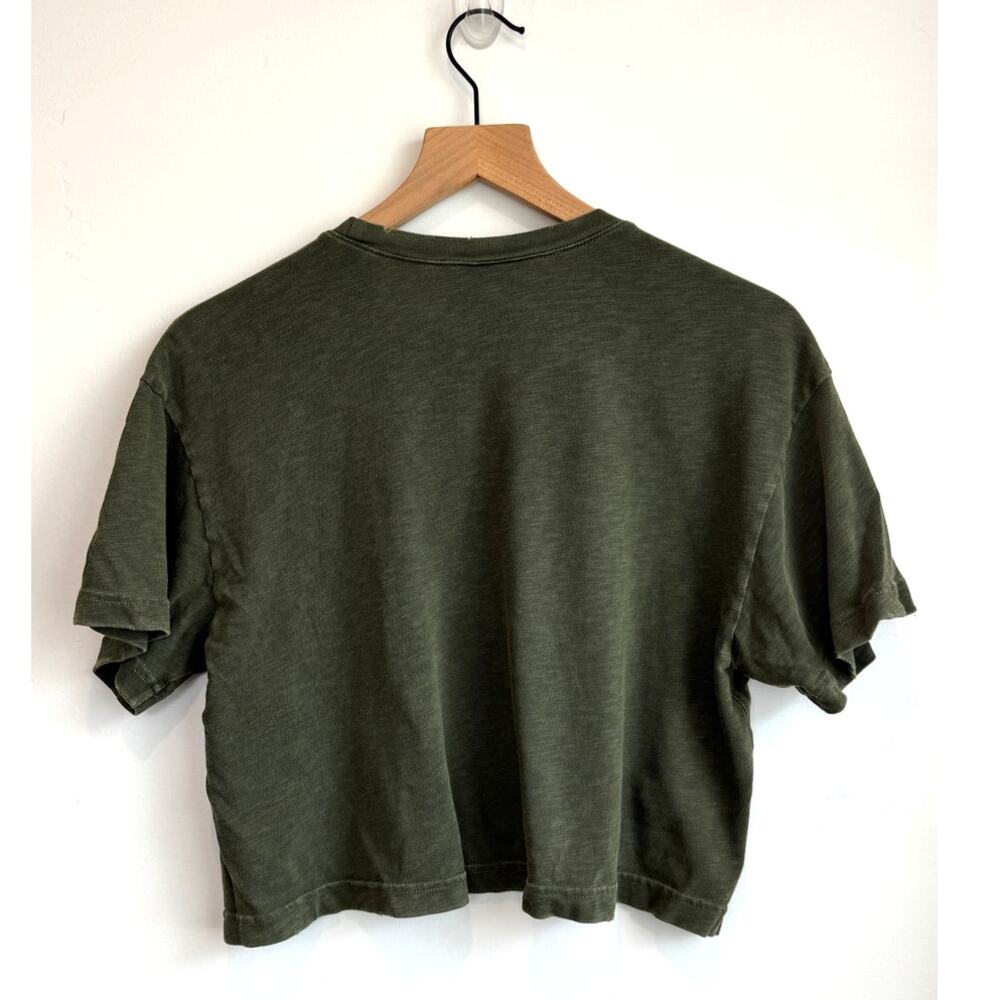 Frame Denim Oversized Crop Tee Organic Pima Cotton Size XS - Picture 4 of 9